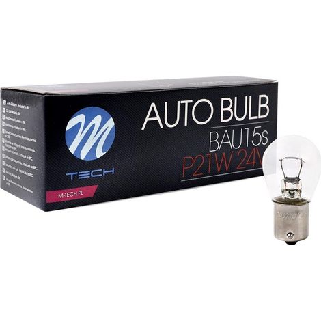 AMPOULES HALOGENES P21W BA15S 24V 21W (BOITE DE 10) MTECH