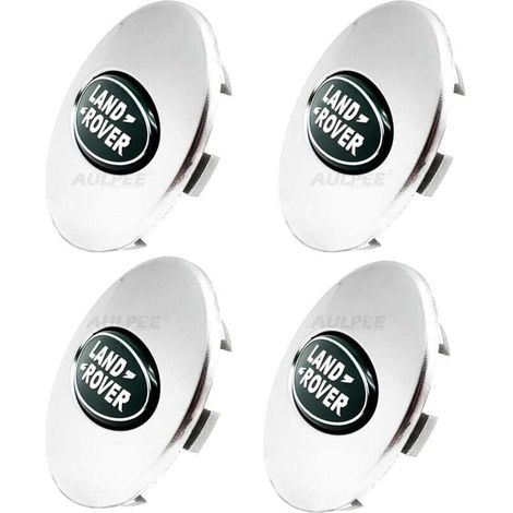 Enjoliveur de moyeu avec logo central 62 mm en ABS compatible avec les accessoires Land Rover (LR vert chromé) (1/4)