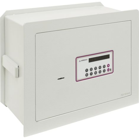 ARREGUI Forma Evolution Caja fuerte de empotrar a pared con cerradura de llave y codigo, Caja de doble Seguridad para casa y hogar, Fundo extensible M : 32 x 42 x 20/30 cm (Ref 151050)