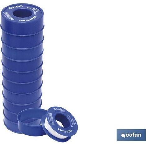 Rouleau 12 m bande PTFE 12mm x 0,10mm pour plomberie