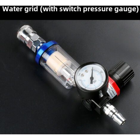 Pistolet à peinture pneumatique avec grille d'eau Séparateur huile-eau et filtre régulateur pression Raccord rapide type bracelet Pour peinture pro et atelier