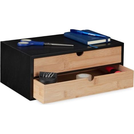 Cassettiera in bambù e MDF 2 scomparti (1/5)