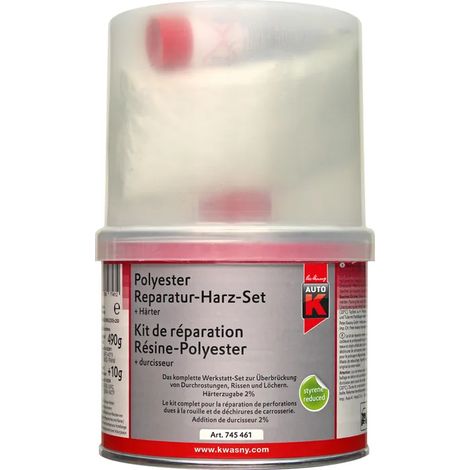 Kit de reparación auto-k 745461 resina de poliéster 500g