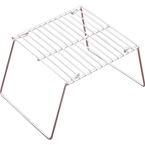 Réchaud de camping portable pliable et léger avec pieds, antiadhésif, en acier inoxydable robuste, idéal pour les pique-niques en extérieur. (1/2)