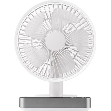 1 Ventilateur de bureau USB, 4 vitesses, affichage numérique, batterie haute capacité, silencieux, pour bureau et étudiants (1/5)