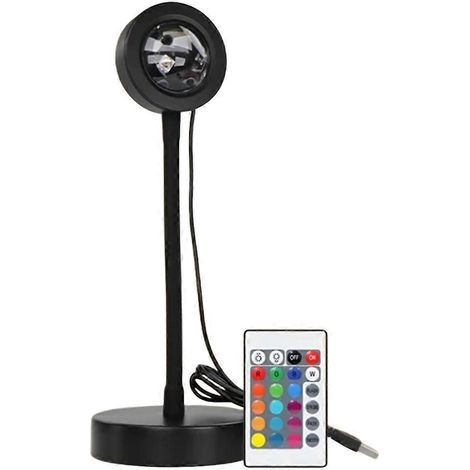 USB-Sonnenuntergangsprojektorlampe – LED-Nachtlicht für Schlafzimmer, Wohnzimmer, Wanddekoration, Stimmungsbeleuchtung für Partys (1/5)