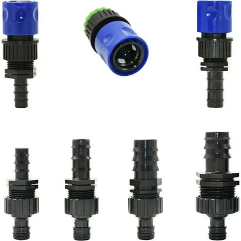 Raccord pour tube PE (20 mm) pour embouts cannelés, connecteurs 1/4", 3/8", 1/2", 3/4", 1 pouce, raccord pour tuyau d'arrosage.