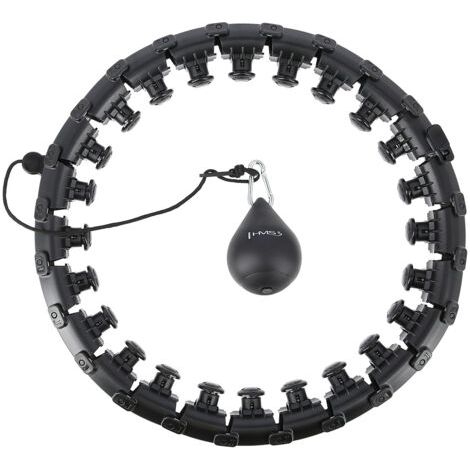 DEESSE SHOP-HHW01 HULA HOOP NOIR AVEC POIDS HMS (1/5)