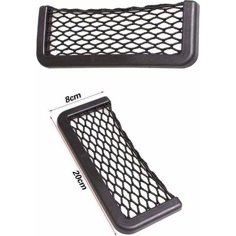 Lot de 2 Filets de Rangement pour Coffre de Voiture Noir Magique 20x8.5 cm (1/4)