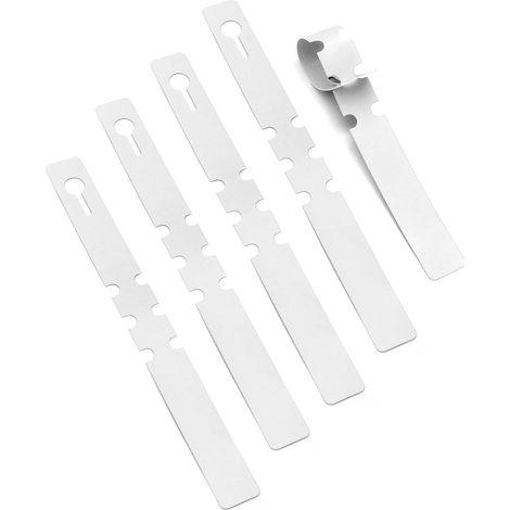 100 étiquettes blanches en PVC pour plantes/arbres/anneaux (1/5)