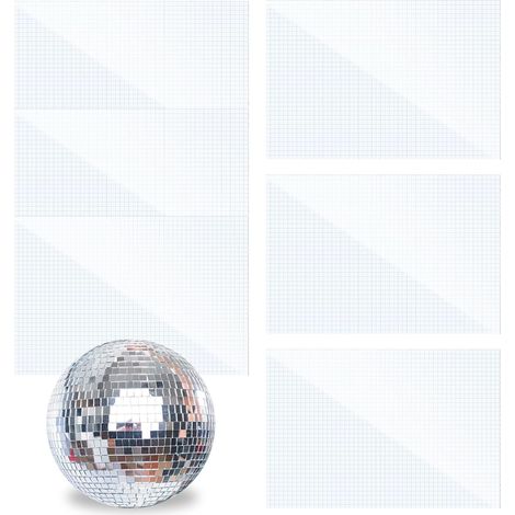 Mosaique Miroir: 6 Feuilles Carreaux De Mosaïque Miroir, Lot De 10800 Miroirs Auto-Adhésifs Carreaux De Mosaïque, Mini Autocollants Carrés En Mosaïques Pour Bar, Ktv, Décoration De Fête Disco, DIY (1/5)