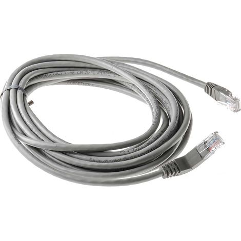 Câble Ethernet cat 5e Avec connecteur gaine PVC Gris / , U/UTP, 5m ( Prix pour 1 ) (1/3)