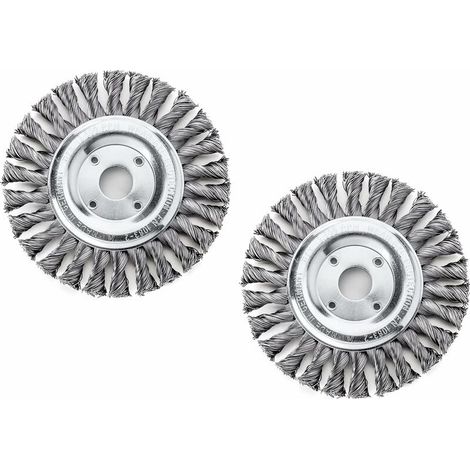 Brosse Circulaire Pour Perceuse - Brosse À Fil Acier Inoxydable 125 Mm - Pour Dérouillage Polissage Décapatage - 2 Pièces (1/5)