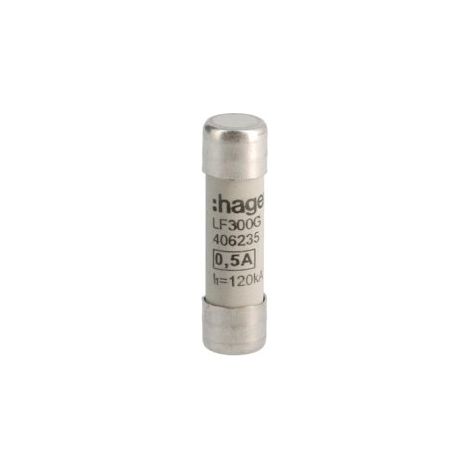 Cartouche fus.10x38 gG 0.5A - HAGER LF300G (1/2)