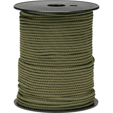 Flandria 414K Bobina Drizza in polipropilene intrecciato, diametro 4mm,  100m, cachi (1/3)