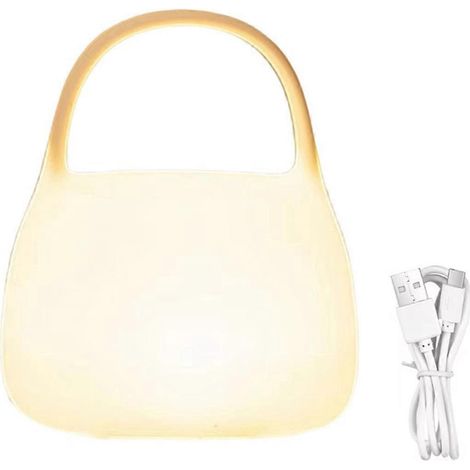 Nachtlicht für Kinder, USB-aufladbar, weiße Tischlampe (1/5)