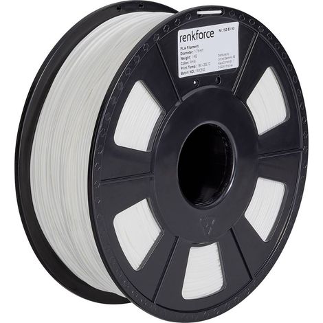 Renkforce RF-4511190 Filamento per stampante 3D PLA Pro 1.75 mm 1000 g Bianco 1 pz.