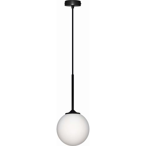 Candellux Glasgow lampada a sospensione vetro bianco E27