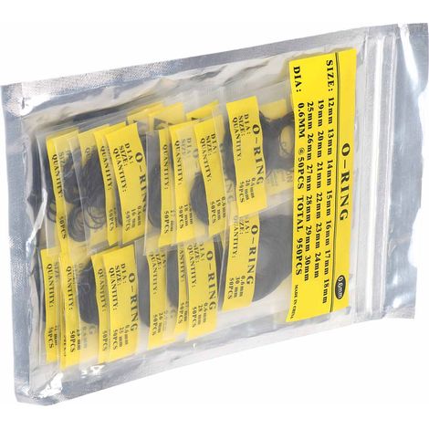 Lot de 950 joints toriques en caoutchouc pour lunette arrière de montre 12mm à 30mm étanches (0.6mm) (1/5)