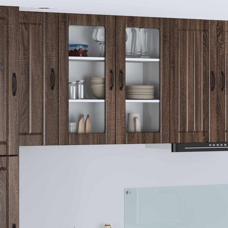 Küchenschrank Lucca Brauneiche 80 x 31 x 80 cm Holzwerkstoff