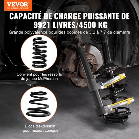 4,5 T kit compresseur de ressort amortisseur en acier, démontage suspension, 3 mâchoires, voiture SUV (1/5)