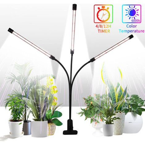 Grow Light pour les plantes LED Grow Light Plant Grow Light 60W avec Clip Luminosité Réglable 4/8 / 12H Timing (1/5)