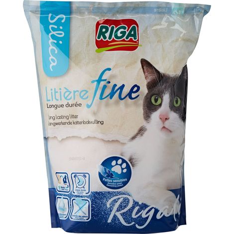 Riga - Lettiera Rigalit in silicio per gatti, fine, 1,6 kg (1/5)
