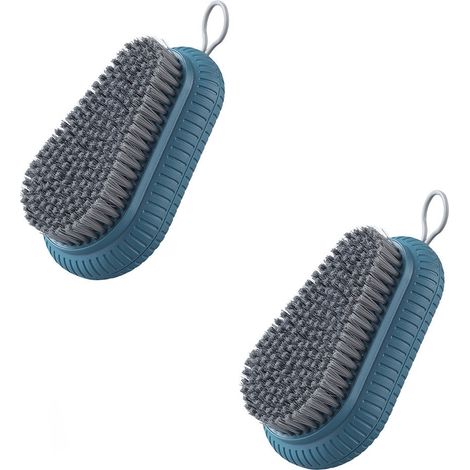(2x rosse à récurer douce de qualité pour vêtements, chaussures, brosses de nettoyage ménagères faciles à prendre en main (1/5)