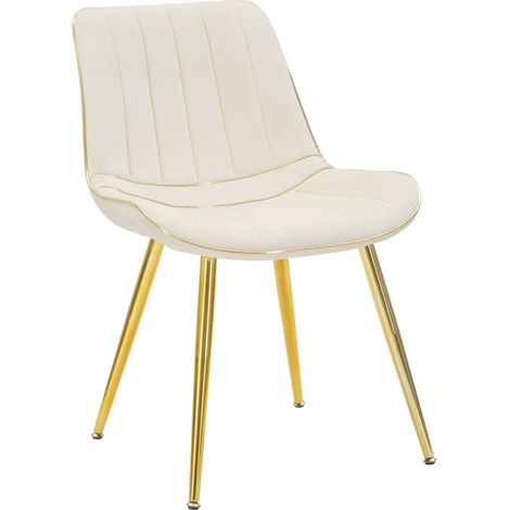 Sedia Paris crema e gold in tessuto – set 2 pezzi – 51 x 59 x H 79 cm