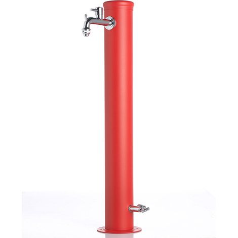 Fontana da Giardino con Doppio Rubinetto Belfer 42/ARR Rosso