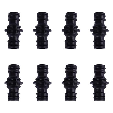 8 pièces Raccord Tuyau D'arrosage 1/2 Pouce, Raccord Arrosage pour Connexion Sécurisée de Tuyaux de Jardin, Pièces et Raccords de Tuyau D'arrosage pour Prolonger et Connecter (1/5)