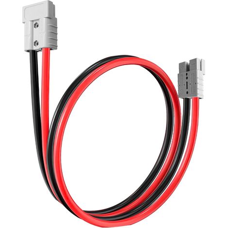 Connecteur 50 A, connecteurs de câble 6 AWG pour câble de calibre 6 à 12 pour câble de batterie - Connecteur rapide/déconnexion - Prise de charge pour chariot élévateur électrique