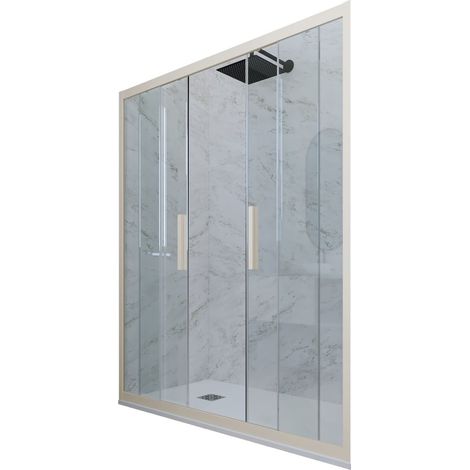 Porta doccia Champagne scorrevole  cm nicchia vetro Glam