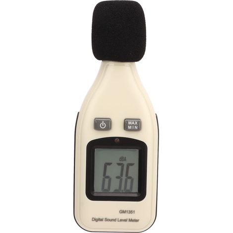 Sonometre numérique 30-130dBA précision ±1.5dB écran LCD rétroéclairé avec fonction maintien mesureur de bruit (1/5)