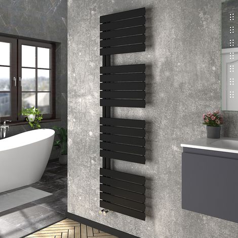 WarmeHaus Heated Towel Radiator Flat Panel Black 1800x500mm