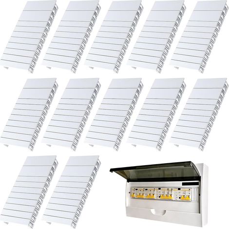 12 Pièces Cache Tableau Electrique 11 cm X 5,2 cm Obturateur Tableau Electrique Compatibles avec Les Plaques de Recouvrement Sécurisées, Démontable (1/5)