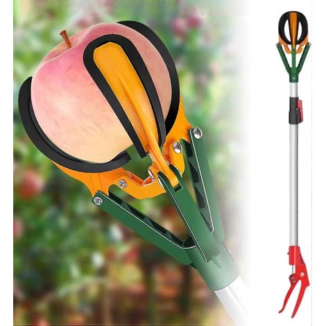 Cueille-fruits, cueille-arbres fruitiers avec revêtement antidérapant, perche réglable de 100 à 150 cm (1/5)