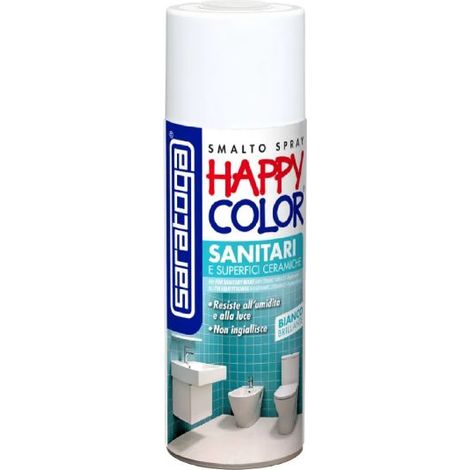 HAPPY COLOR SMALTO SPRAY PER SANITARI BIANCO 400ML