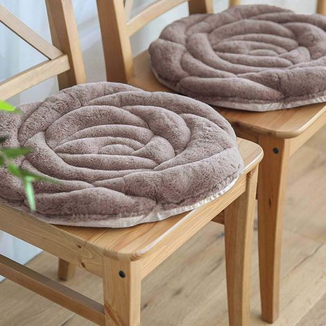 Thick Quilted Chair Cushion Comfortable Seat Cushion for Indoor and Outdoor Use Flower Shape for Office, Living Room, Home, Garden (1/5)