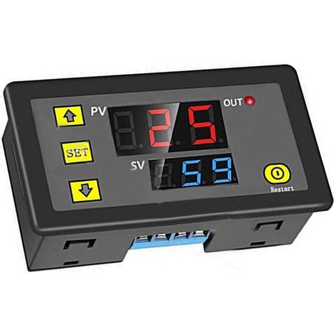 Module de temporisation numérique 110-220 V avec voltmètre et relais temporisé (1/4)