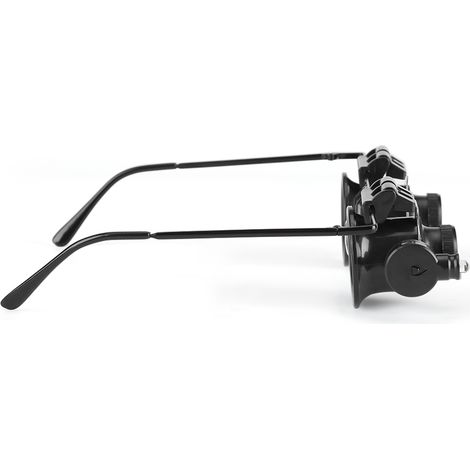 Lunettes de réparation de montres professionnelles, loupe grossissante 20x, outil de bijoutier avec éclairage LED et lentille loupe