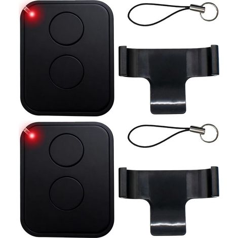 Set di 2 telecomandi, 433,92 MHz, codice variabile, per cancello, garage, colore nero. (1/5)