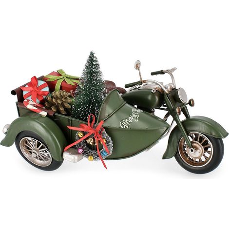 Decorazione natalizia Chelsie sidecar con pino