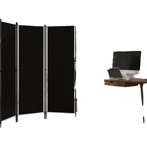 Paravent, Design Multi-Panneaux, Écran de Confidentialité en Tissu, vert armée (1/2)