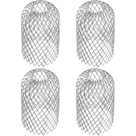 4 Pièces pour Gouttière D’Environ Filtres De Gouttière Grille Grillage Stop Feuille Crépine Pare Feuille Cache Gouttière Acier Inoxydable 8 x 15 cm- (1/5)