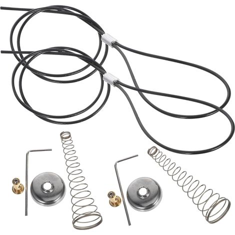 Loquet de porte à câble et ressort, lot 2, pour clôtures en bois métal, acier inoxydable revêtu (1/5)