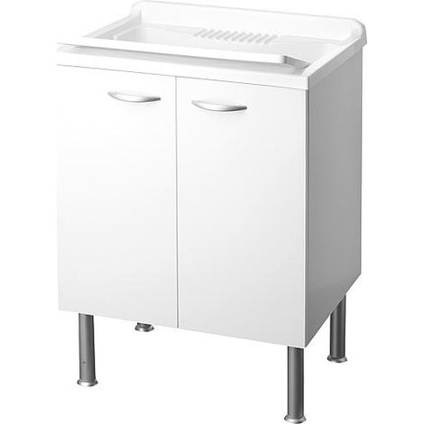 lave main avec meuble 2 portes LxlxH: 600x500x850mm