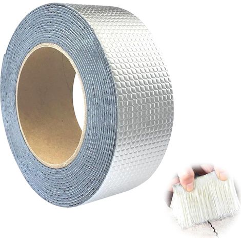 5 cm x 10 m Butyl-Dichtungsband, selbstklebendes Butylband zur Leckageabdichtung, wasserdichtes Aluminium-Gummi-Klebeband zur Dachreparatur (1/5)