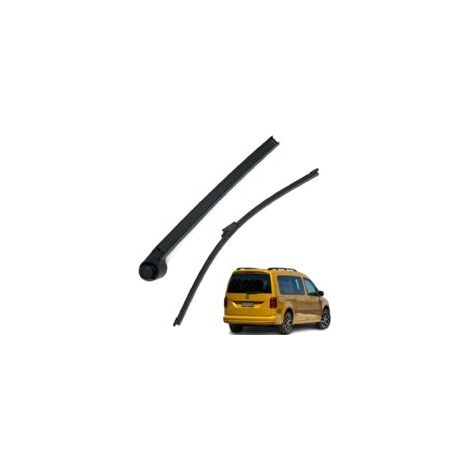 Heckscheibenwischerarm und Wischerblatt, Ganzjahres-Heckscheibenwischerarm-Set aus Naturkautschuk, kompatibel mit T5 Caddy 2003-2015