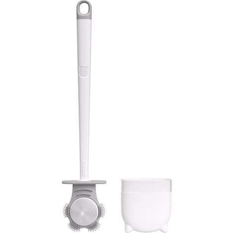 Brosse de Toilette Double Face Détachable en Forme de Griffe de Chat - Outil de Nettoyage Blanc pour Maison (1/5)